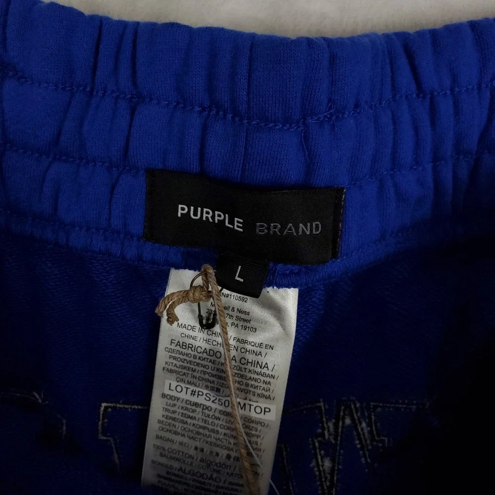 Purple Brand New York Knicks Mitchell & Ness NBA‎ Large Tear Away Pants Blue NWT